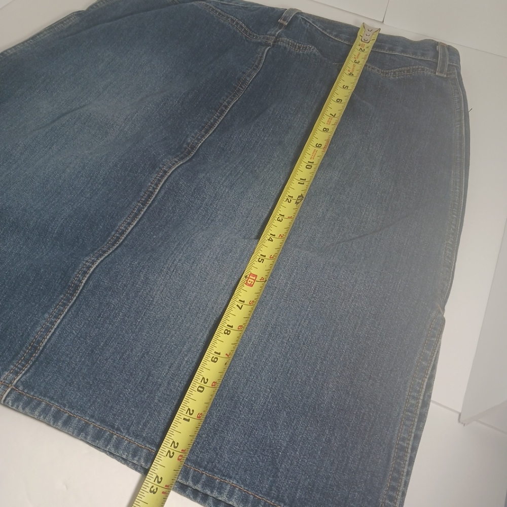 Abercrombie & Fitch Womens Jean Skirt Sz 12 Made In USA - Picture 7 of 13